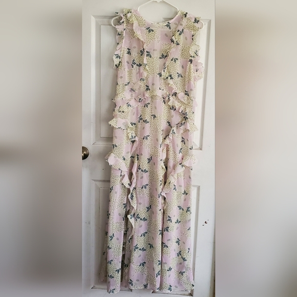 Ted Baker All Over Floral Print Sheer Material Maxi Dress, Size 5 - Picture 1 of 9